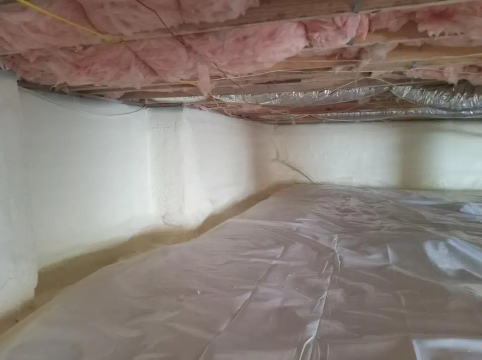 Crawl space encapsulation with closed-cell spray foam for Attic Insulation in Winslow