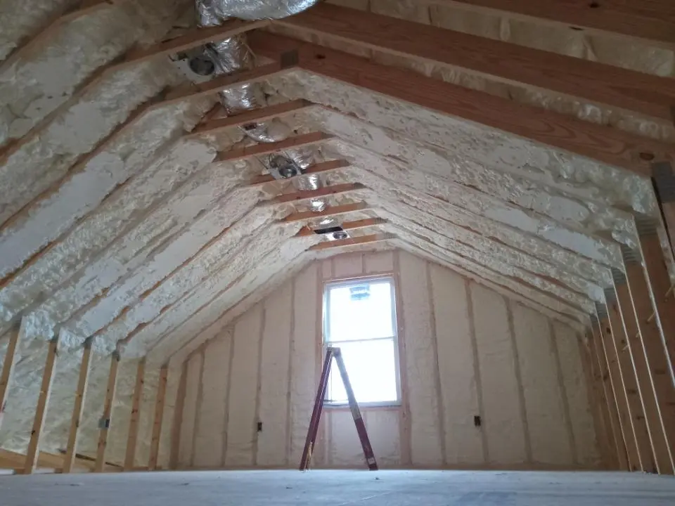 Spray foam roofing application for Crawl Space Insulation project in Winslow